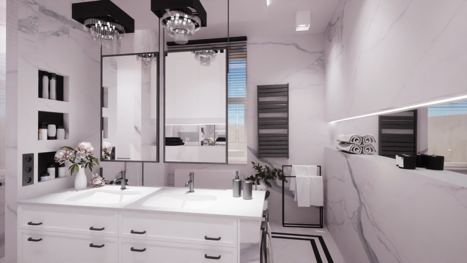 Projekt łazienki z produktami Geberit