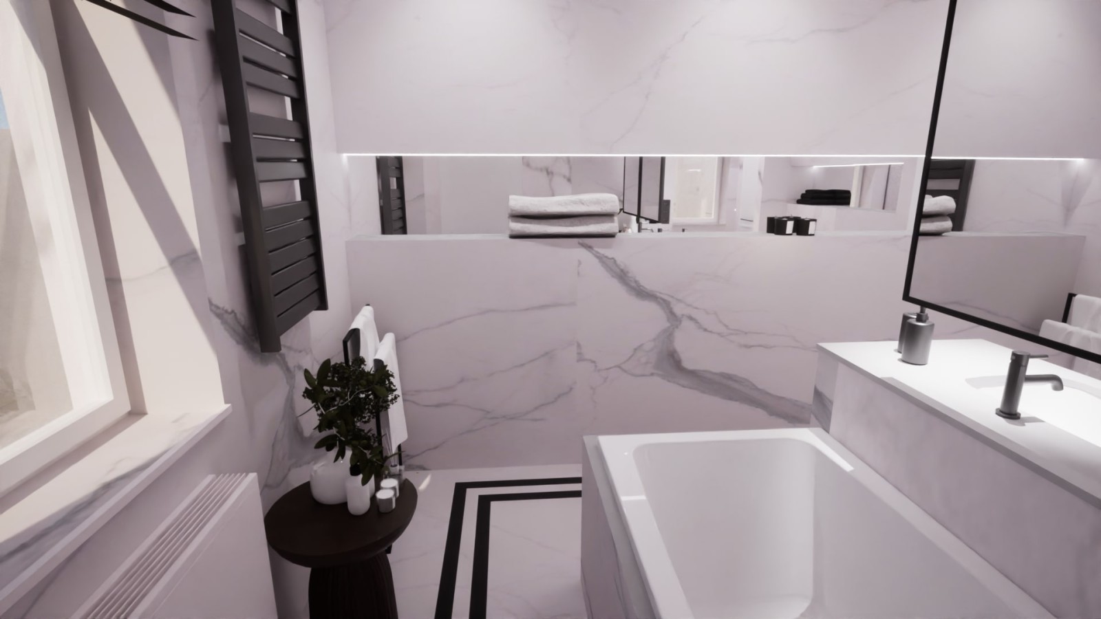 Projekt łazienki z produktami Geberit