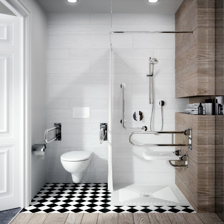 strefa prysznicowa w łazience bez barier Geberit strefa prysznicowa w łazience bez barier Geberit