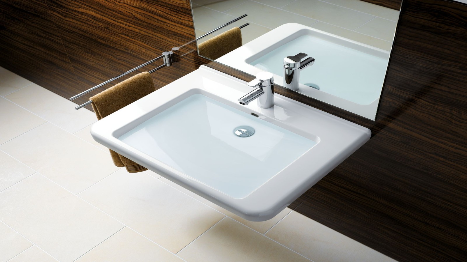 umywalka dostosowana do wymagań łazienki dla osób z niepełnosprawnoscią