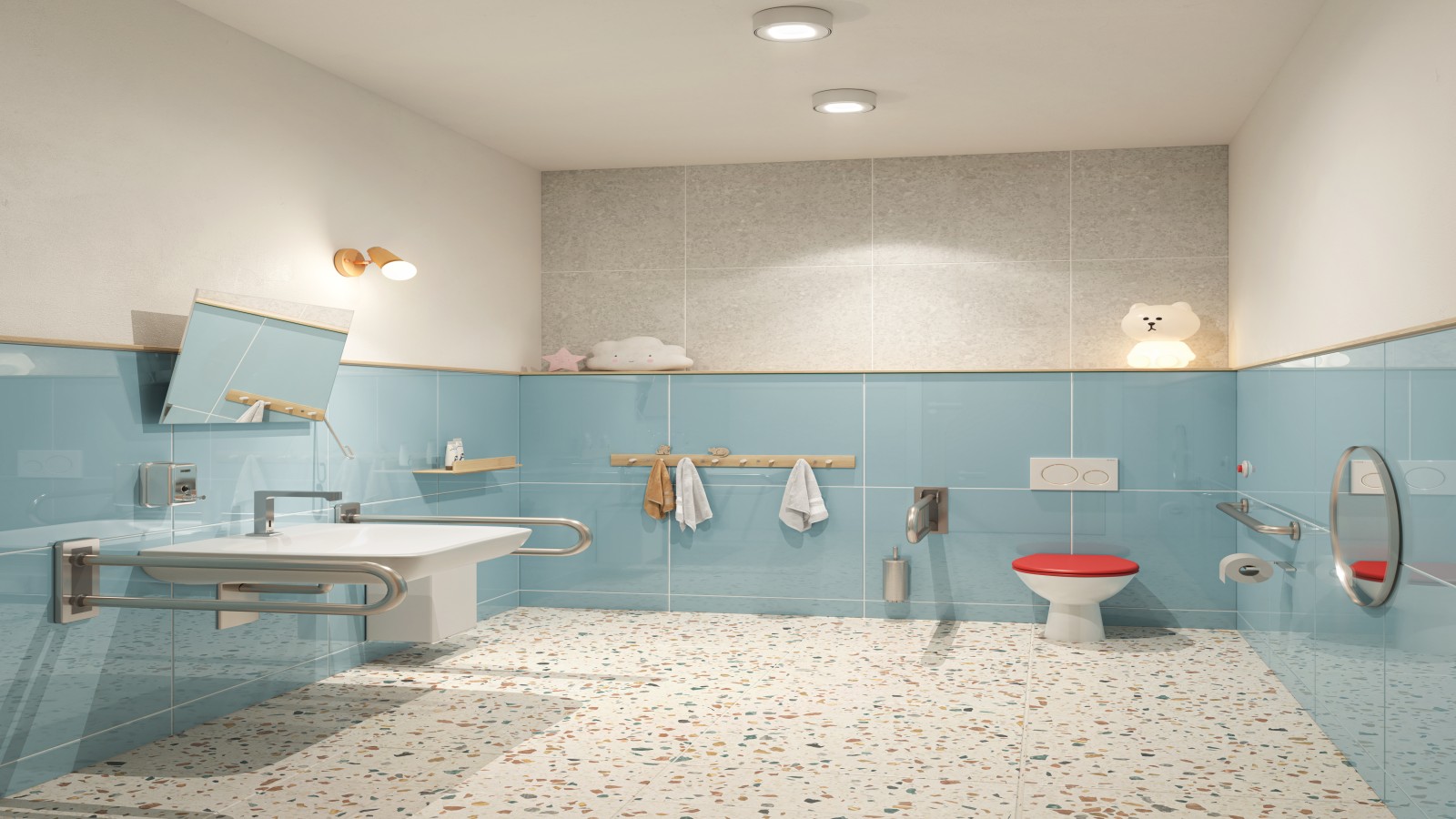 Toaleta dla dzieci w przedszkolu integracynym Toaleta dla dzieci w przedszkolu integracynym