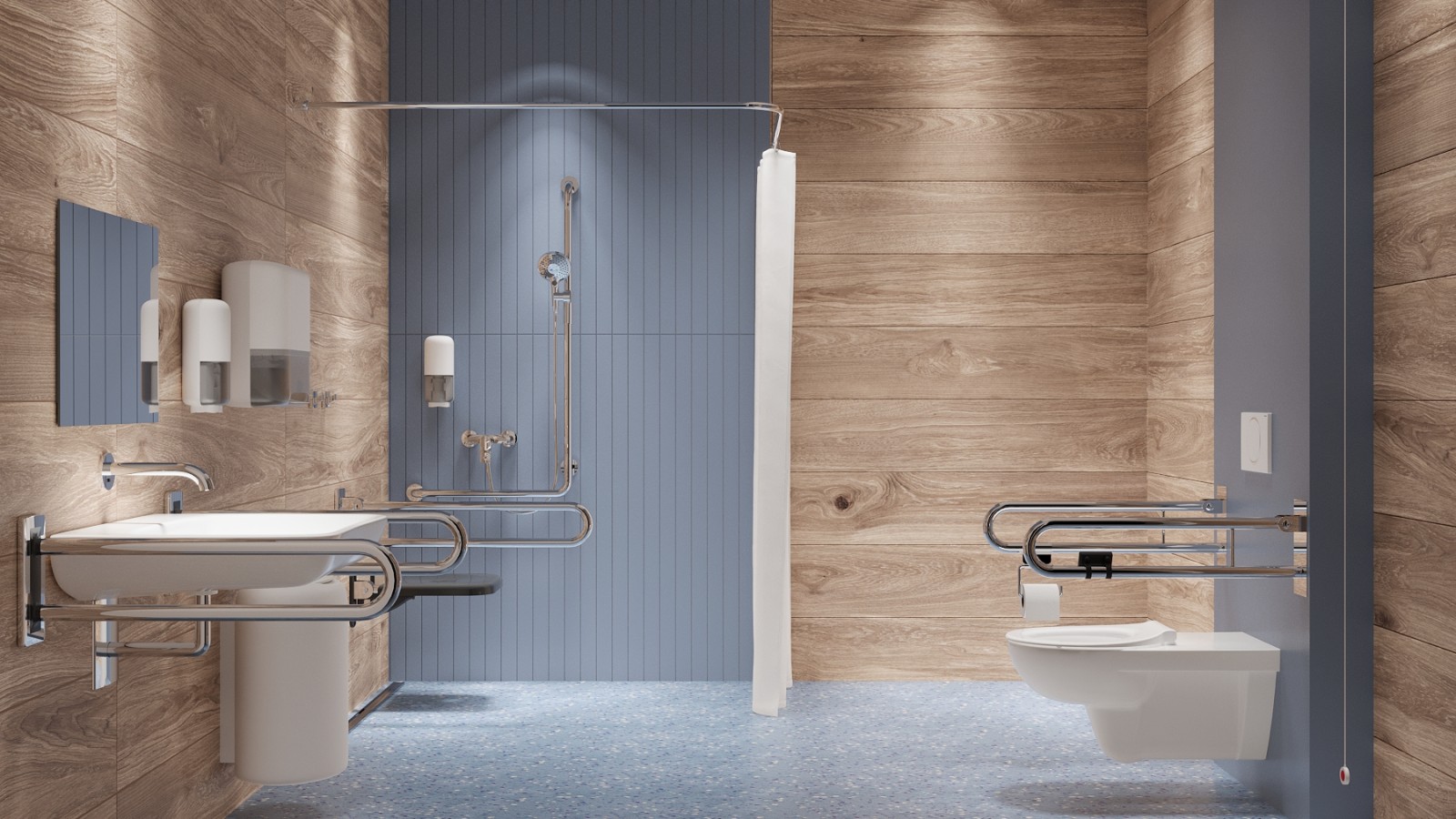 Łazienka bez barier z prysznicem Łazienka bez barier z prysznicem