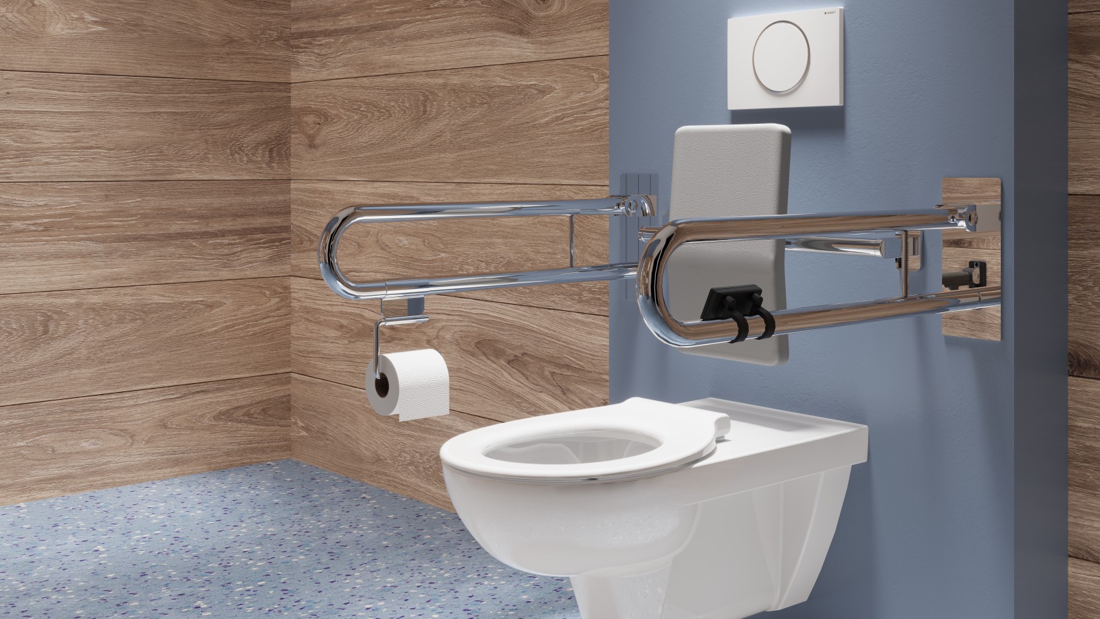 Toaleta Selnova Comfort z poręczami