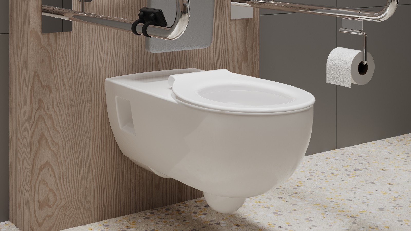 Strefa WC w łazience bez barier