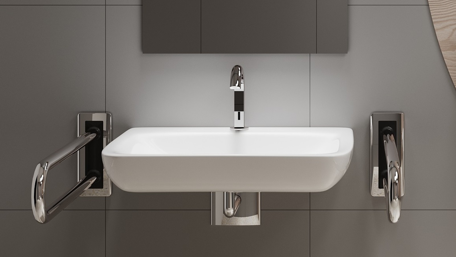 Umywalka Selnova Comfort w łazience bez barier