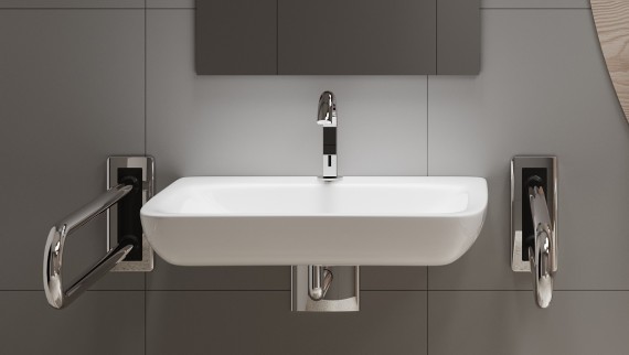 Umywalka Selnova Comfort w łazience bez barier