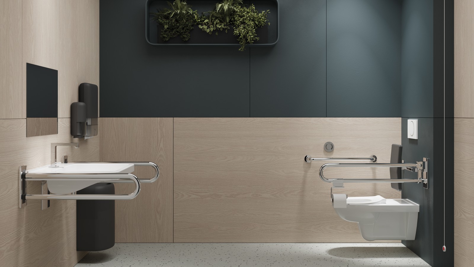 Łazienka bez barier z transferem jednostronnym Łazienka bez barier z transferem jednostronnym