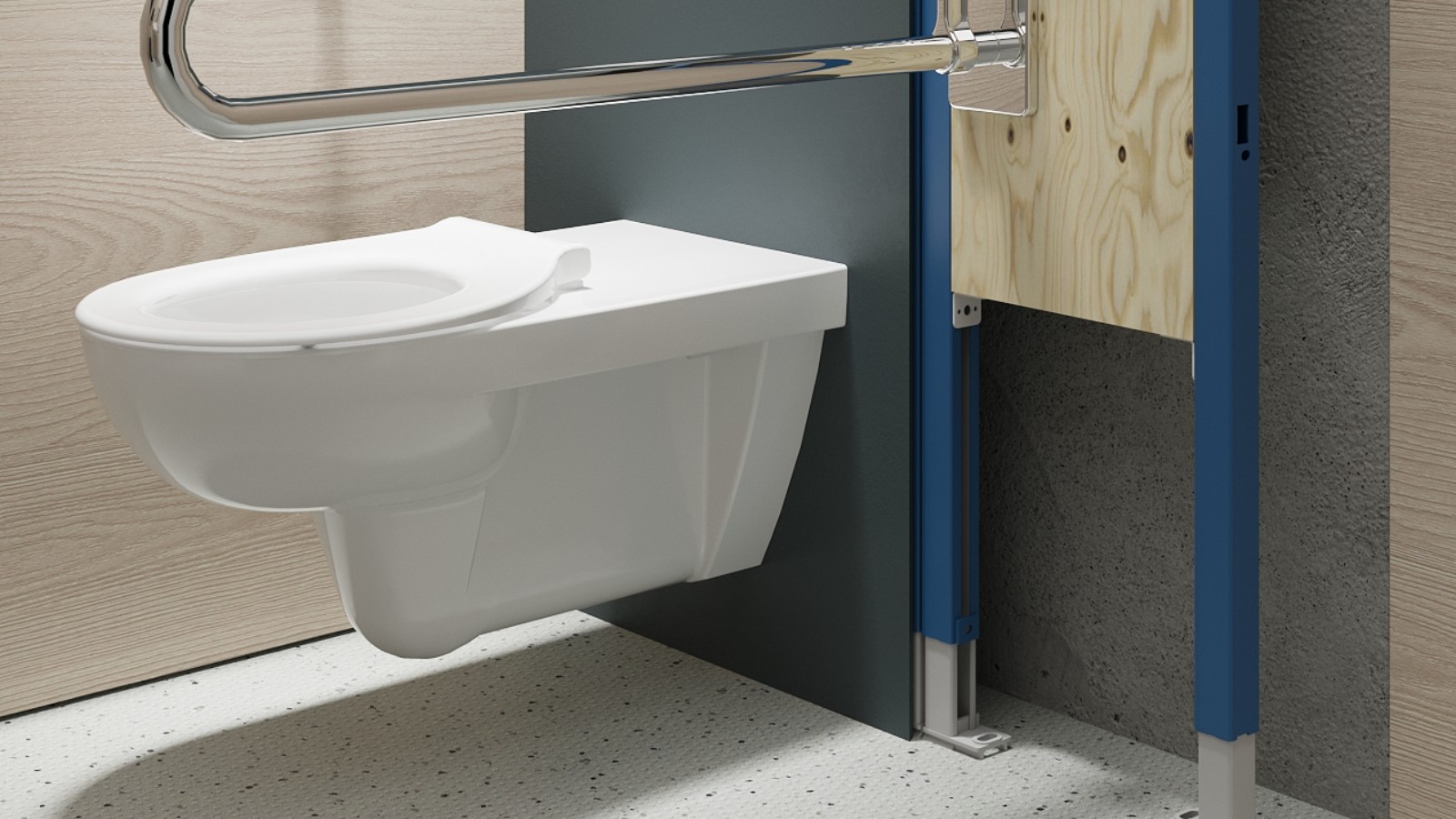 Stelaż Geberit Duofix do montażu poręczy w łazienkach bez barier Stelaż Geberit Duofix do montażu poręczy w łazienkach bez barier