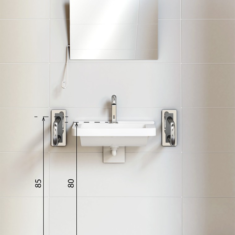 Wymiary i wytyczne dotyczące umywalek bez barier