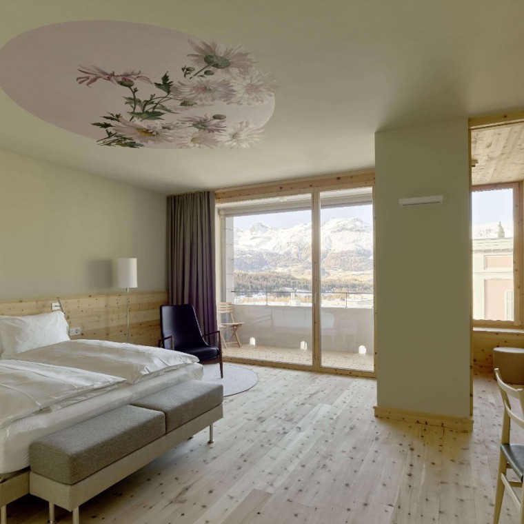 Wnętrze Hotelu Maistra 160 w Pontresinie (fot. Ben Huggler)