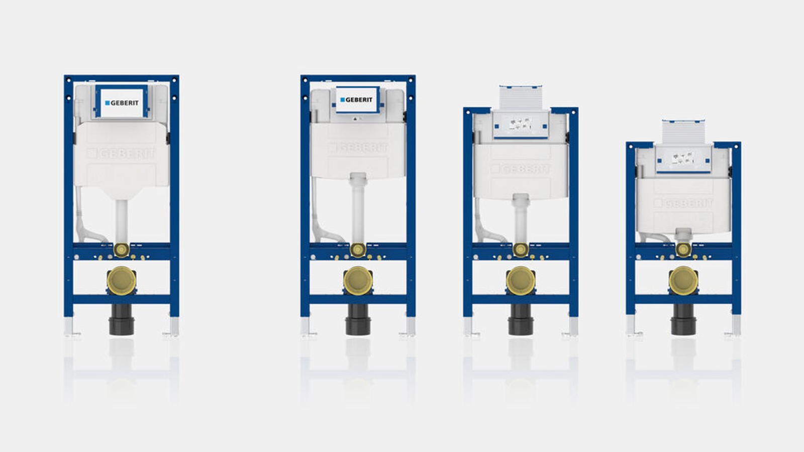 Różne rodzaje stelaży podtynkowych Geberit Duofix z serii Sigma i Omega Różne rodzaje stelaży podtynkowych Geberit Duofix z serii Sigma i Omega