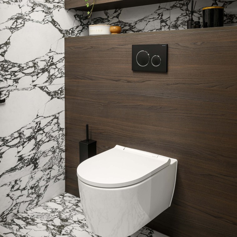 Toaleta z produktami Geberit (fot. Stan Zajączkowski) Toaleta z produktami Geberit (fot. Stan Zajączkowski)