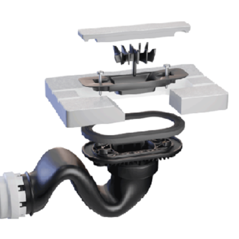 Unikalna konstrukcja syfonu do brodzików Geberit Sestra Unikalna konstrukcja syfonu do brodzików Geberit Sestra