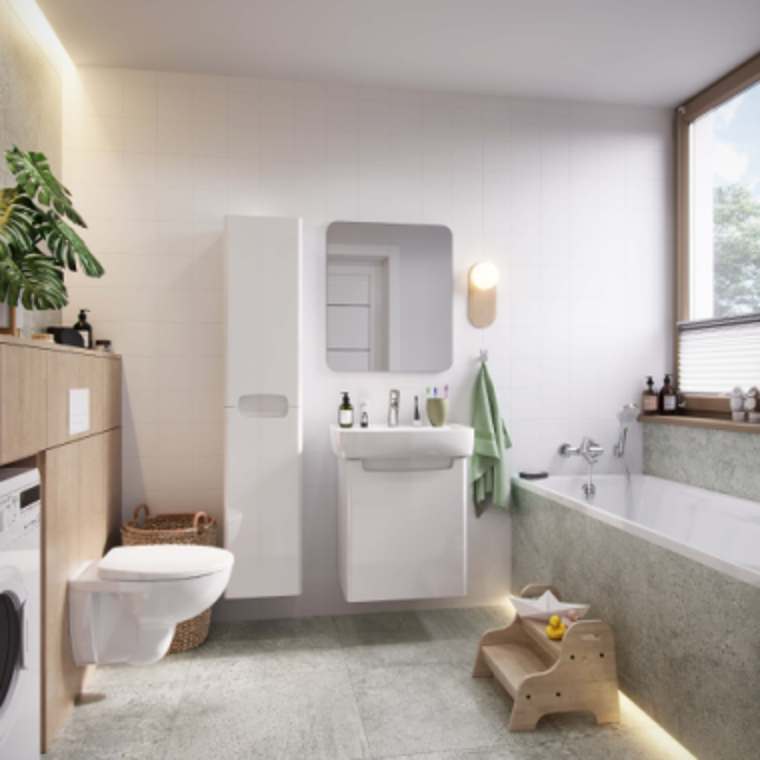 łazienka rodzinna z produktami Geberit Selnova łazienka rodzinna z produktami Geberit Selnova