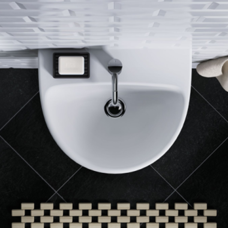 mała umywalka Selnova Geberit rzut z góry mała umywalka Selnova Geberit rzut z góry