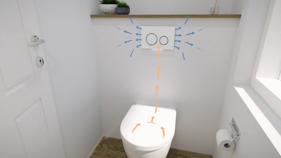 WC z systemem usuwania nieprzyjemnych zapachów Geberit DuoFresh