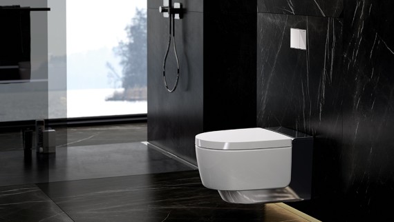 Geberit AquaClean Mera z głównymi przyłączeniami Geberit AquaClean Mera z głównymi przyłączeniami