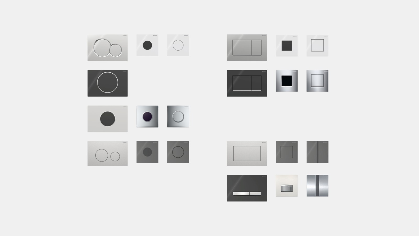 Przyciski spłukujące i sterowania pisuarowe Geberit Przyciski spłukujące i sterowania pisuarowe Geberit