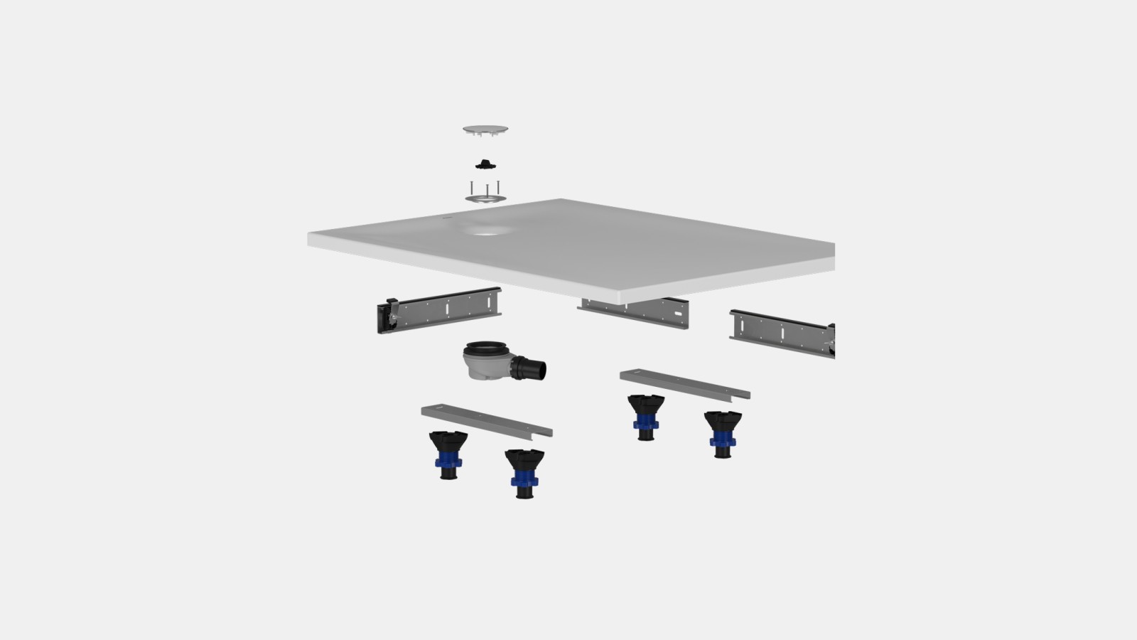 Zestaw montażowy do brodzika Geberit Nemea Zestaw montażowy do brodzika Geberit Nemea