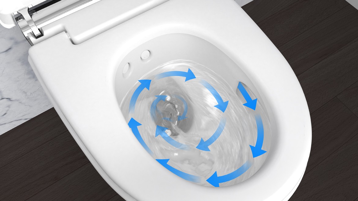 Technologia spłukiwania TurboFlush Geberit AquaClean Technologia spłukiwania TurboFlush Geberit AquaClean