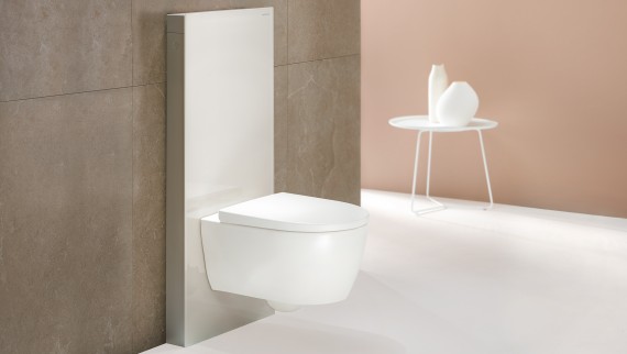 Toaleta Geberit WC iCon z modułem sanitarnym Monolith Plus