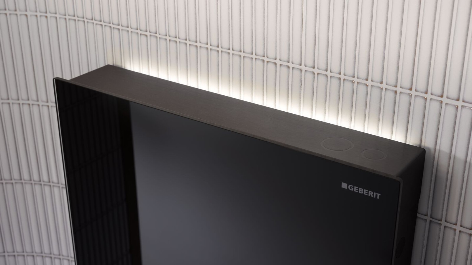 Geberit Monolith Plus z ComfortLight szklany front czarny (© Geberit) Geberit Monolith Plus z ComfortLight szklany front czarny (© Geberit)