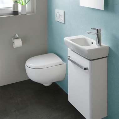 Łazienka dla gości z produktami z serii Geberit Selnova Compact Łazienka dla gości z produktami z serii Geberit Selnova Compact