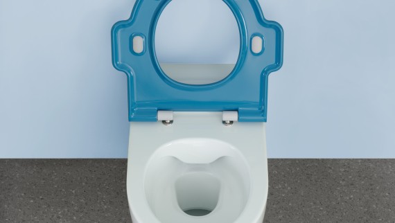 Stojąca miska WC Geberit Bambini z bezkołnierzową technologią Rimfree® Stojąca miska WC Geberit Bambini z bezkołnierzową technologią Rimfree®