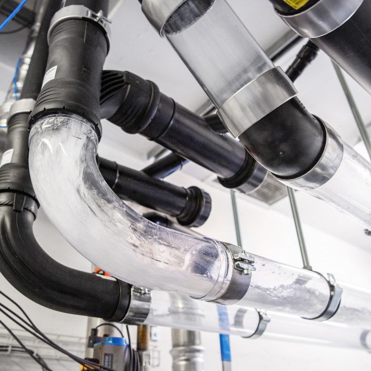 Wieża odpływowa Geberit w Jona w Szwajcarii Wieża odpływowa Geberit w Jona w Szwajcarii