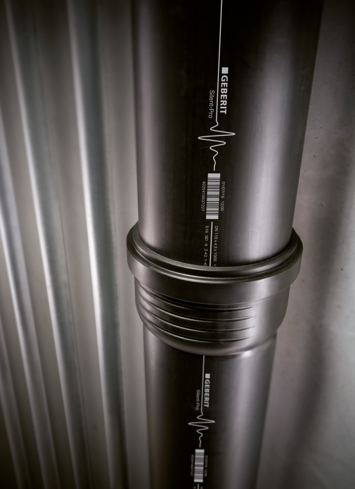 Geberit Silent-Pro - niskoszumowy system kanalizacyjny o dużej masie własnej Geberit Silent-Pro - niskoszumowy system kanalizacyjny o dużej masie własnej