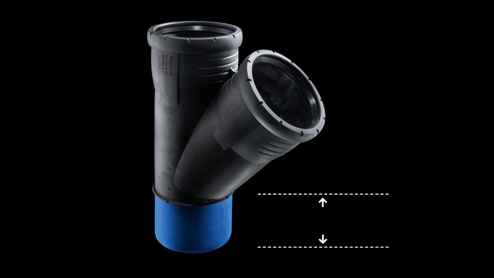 W przypadku systemu Geberit Silent-Pro duża głębokość wsuwania zwiększa niezawodność połączenia.