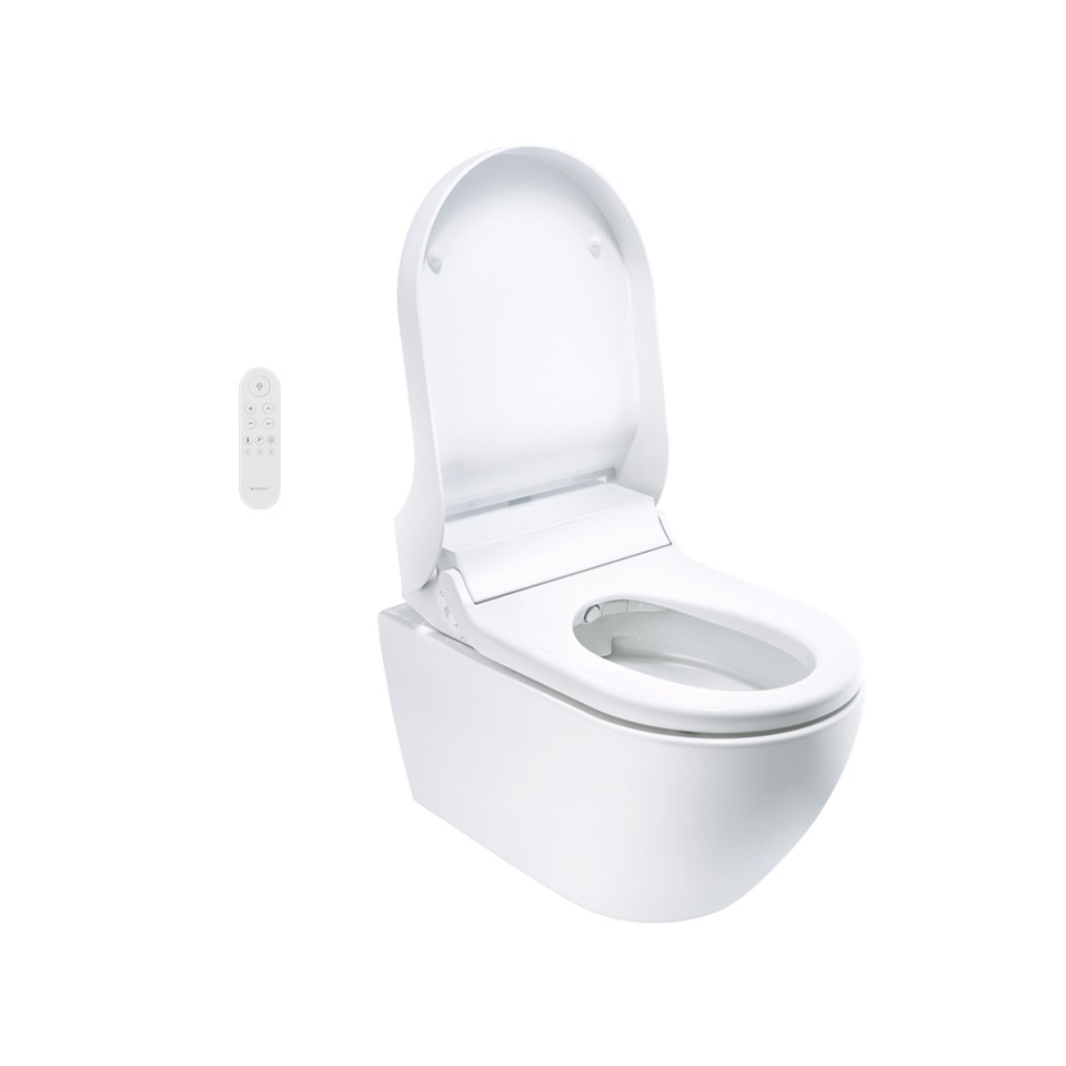 Geberit AquaClean Tuma z otwartą klapą sedesową Geberit AquaClean Tuma z otwartą klapą sedesową