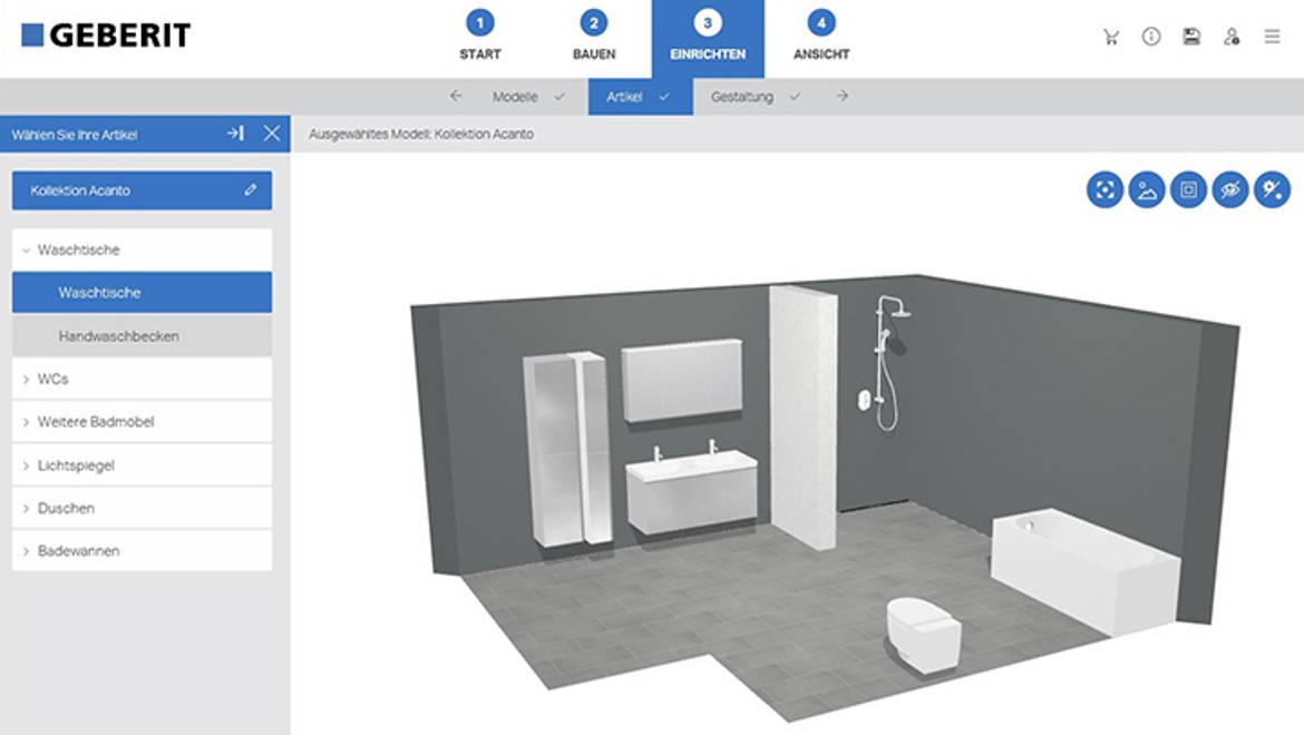 Planowanie łazienki w 3D