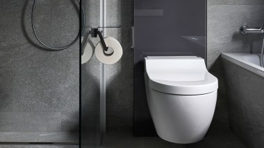 Moduł sanitarny Geberit Monolith z toaletą prysznicową Geberit AquaClean Tuma Moduł sanitarny Geberit Monolith z toaletą prysznicową Geberit AquaClean Tuma