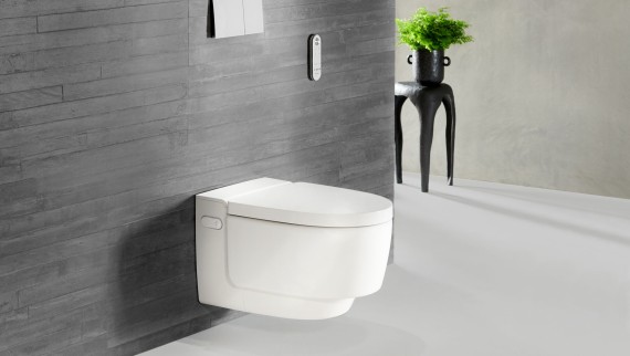 Geberit AquaClean Mera w kolorze białym z pilotem Sigma70 Geberit AquaClean Mera w kolorze białym z pilotem Sigma70