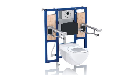 WC bez barier z elementem montażowym Geberit Duofix