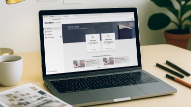 Portal Klienta Geberit na laptopie