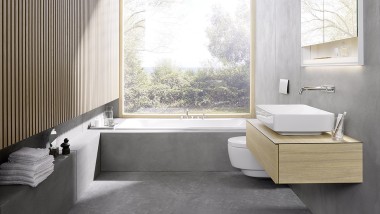 Zwycięski projekt łazienki 6x6 autorstwa duńskiej firmy architektonicznej Bjerg Arkitektur (© Geberit)