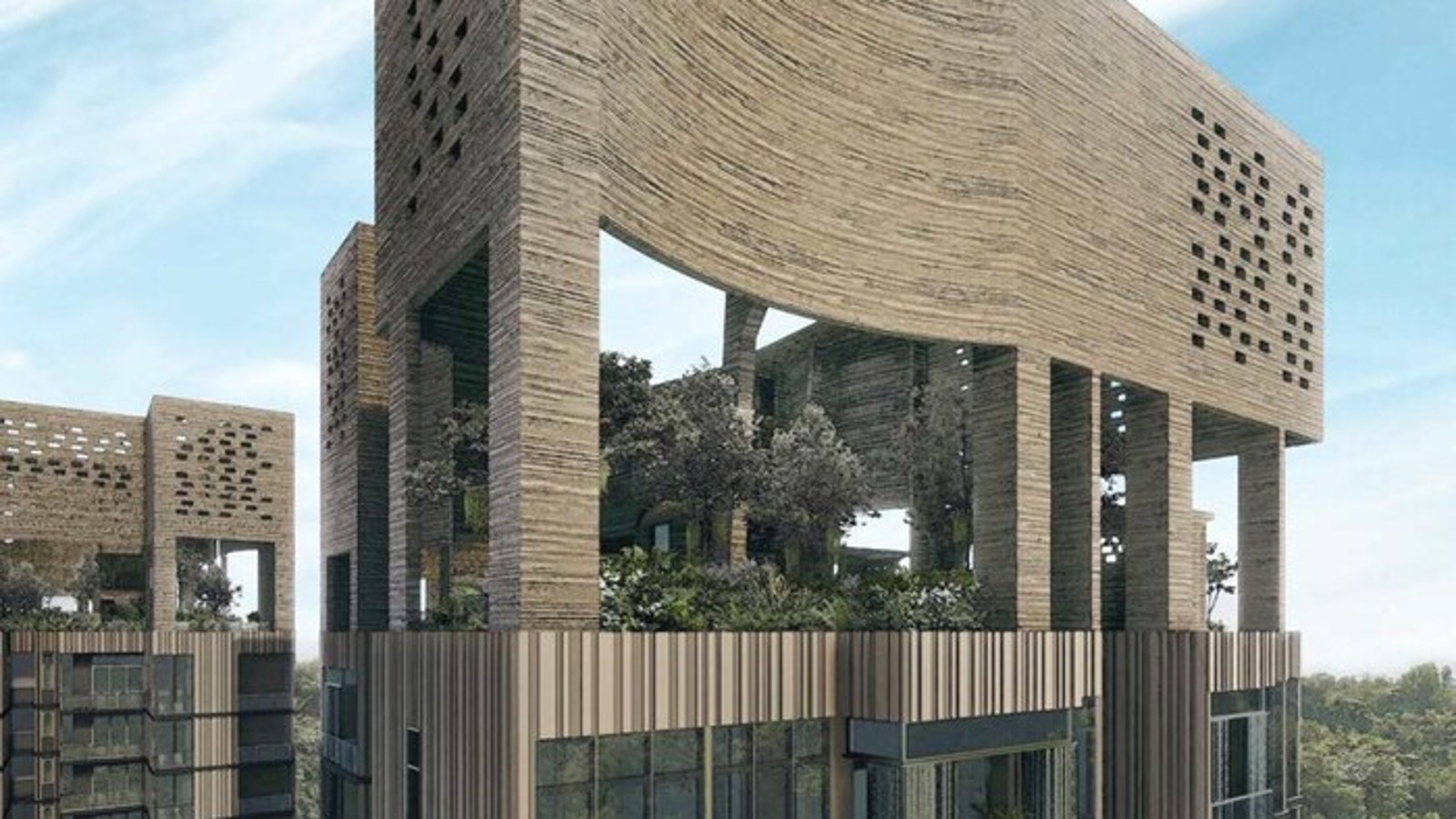 „Sekretne ogrody” wyrastają na wieżach mieszkalnych obszaru Martin Modern (© Darren Soh) „Sekretne ogrody” wyrastają na wieżach mieszkalnych obszaru Martin Modern (© Darren Soh)