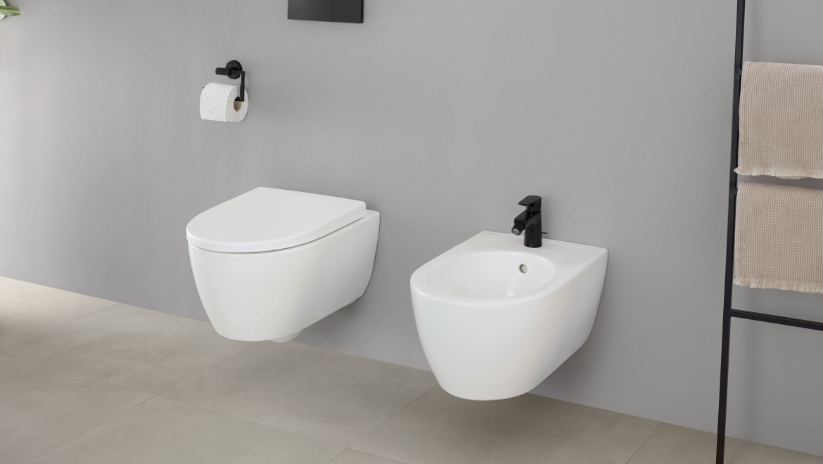Geberit iCon WC i bidet z przelewem Geberit iCon WC i bidet z przelewem
