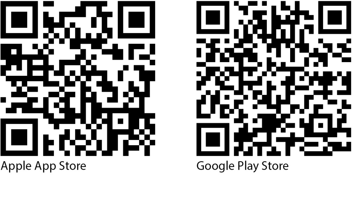Kody QR aplikacji Geberit Control dla systemów iOS i Android Kody QR aplikacji Geberit Control dla systemów iOS i Android