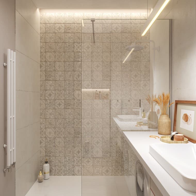 Kabina typu walk-in i brodzik Geberit Olona Kabina typu walk-in i brodzik Geberit Olona