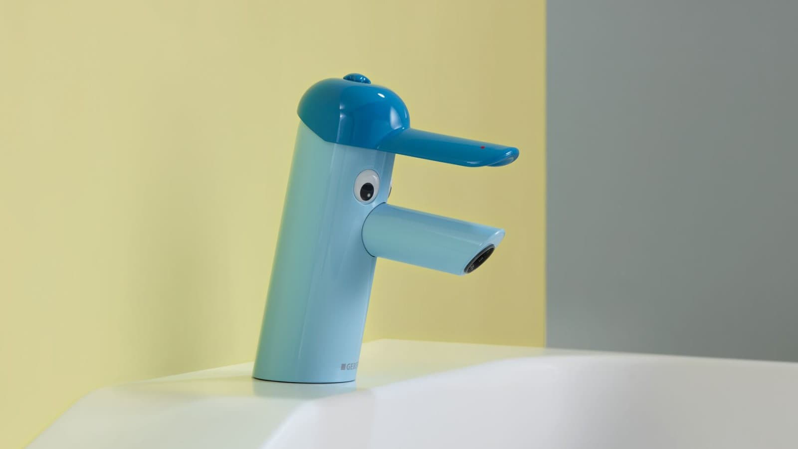 Niebieska bateria umywalkowa Geberit Bambini dla dzieci Niebieska bateria umywalkowa Geberit Bambini dla dzieci