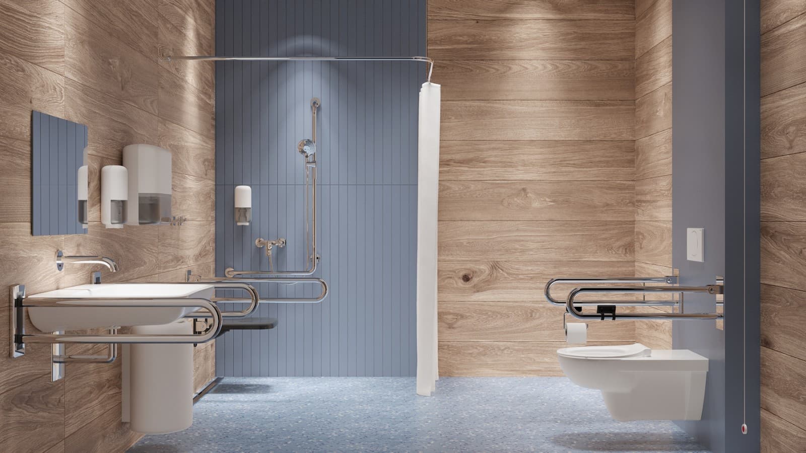 Łazienka bez barier z prysznicem Łazienka bez barier z prysznicem