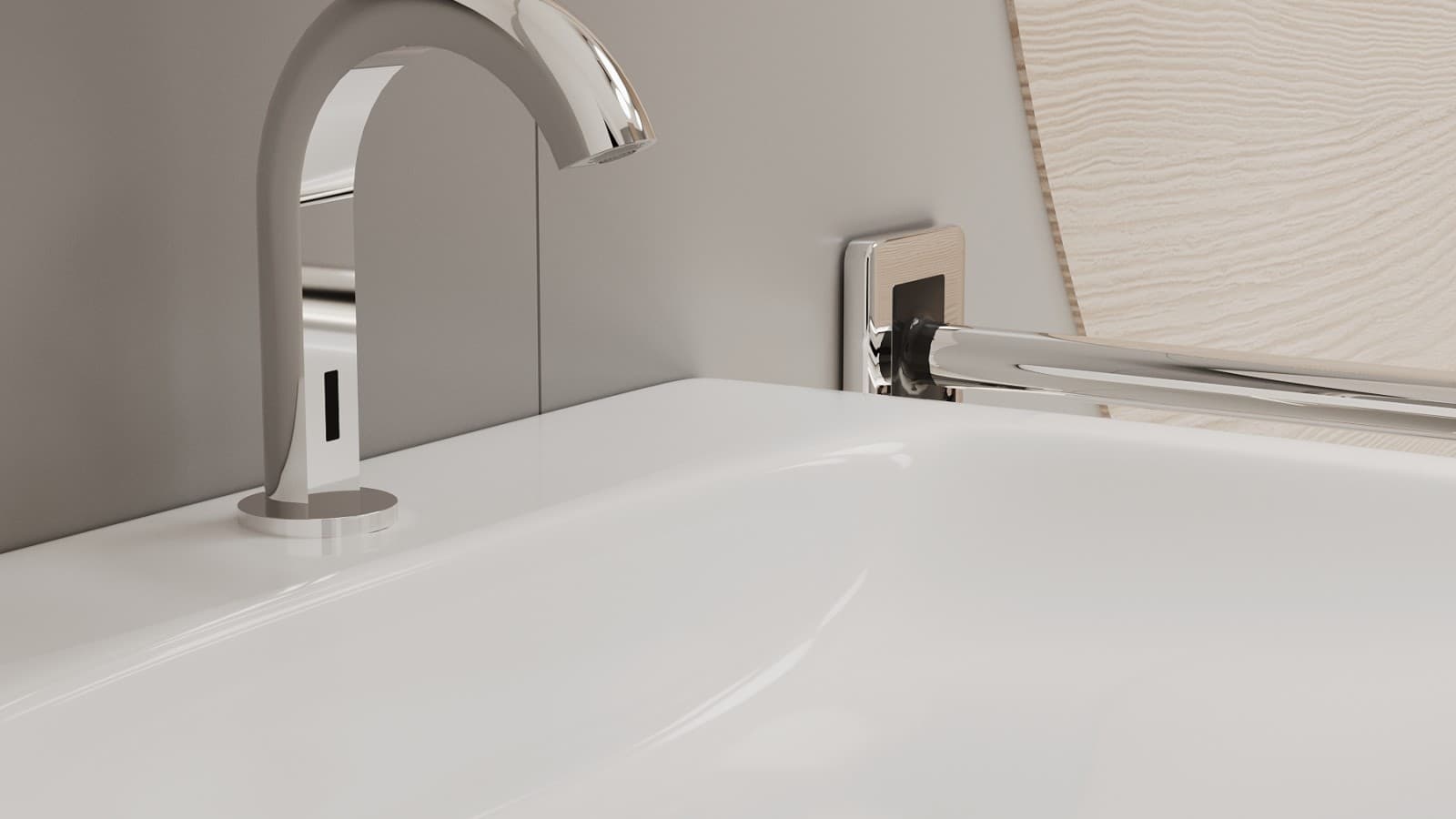 Bateria Geberit Piave w łazience bez barier Bateria Geberit Piave w łazience bez barier