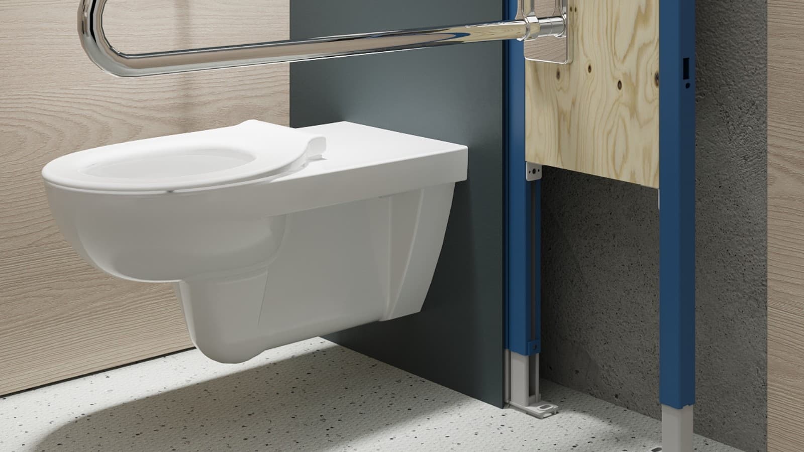 Stelaż Geberit Duofix do montażu poręczy w łazienkach bez barier Stelaż Geberit Duofix do montażu poręczy w łazienkach bez barier