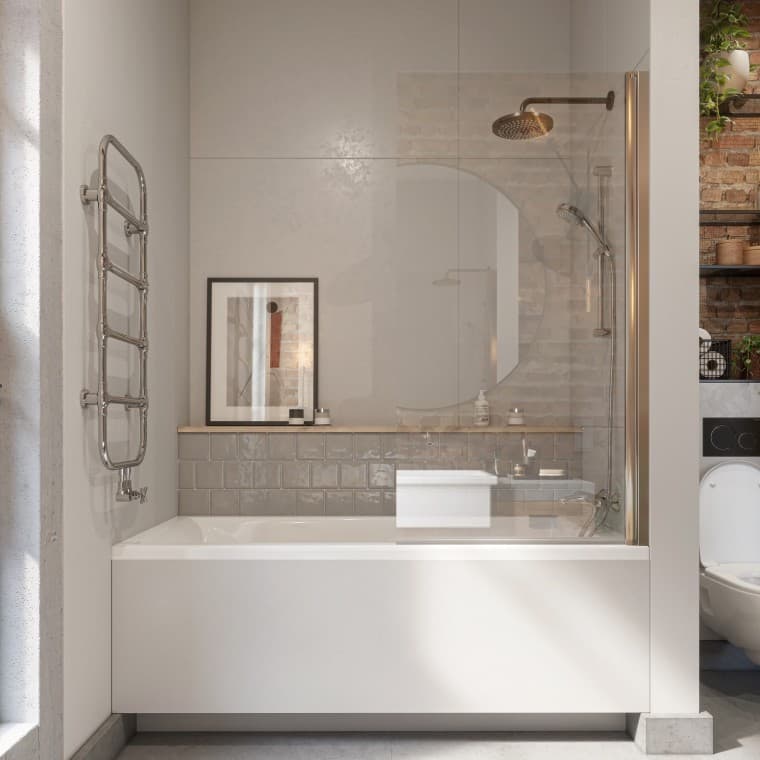 wanna w łazience w stylu nowojorskim wanna w łazience w stylu nowojorskim