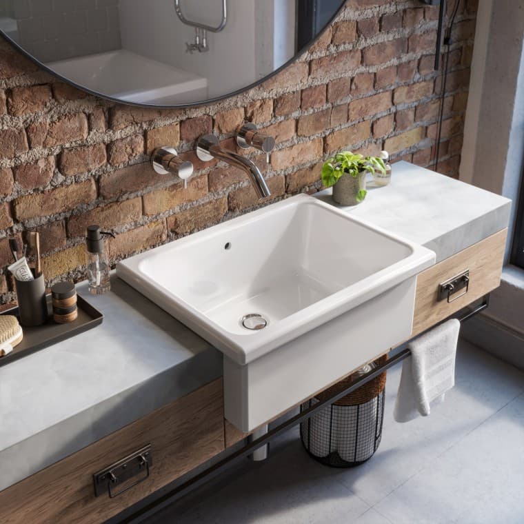 umywalka w łazience w stylu nowojorskim umywalka w łazience w stylu nowojorskim