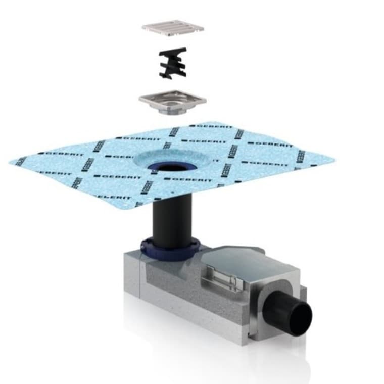 Wpust punktowy z syfonem i kratką ze stali nierdzewnej Wpust punktowy z syfonem i kratką ze stali nierdzewnej