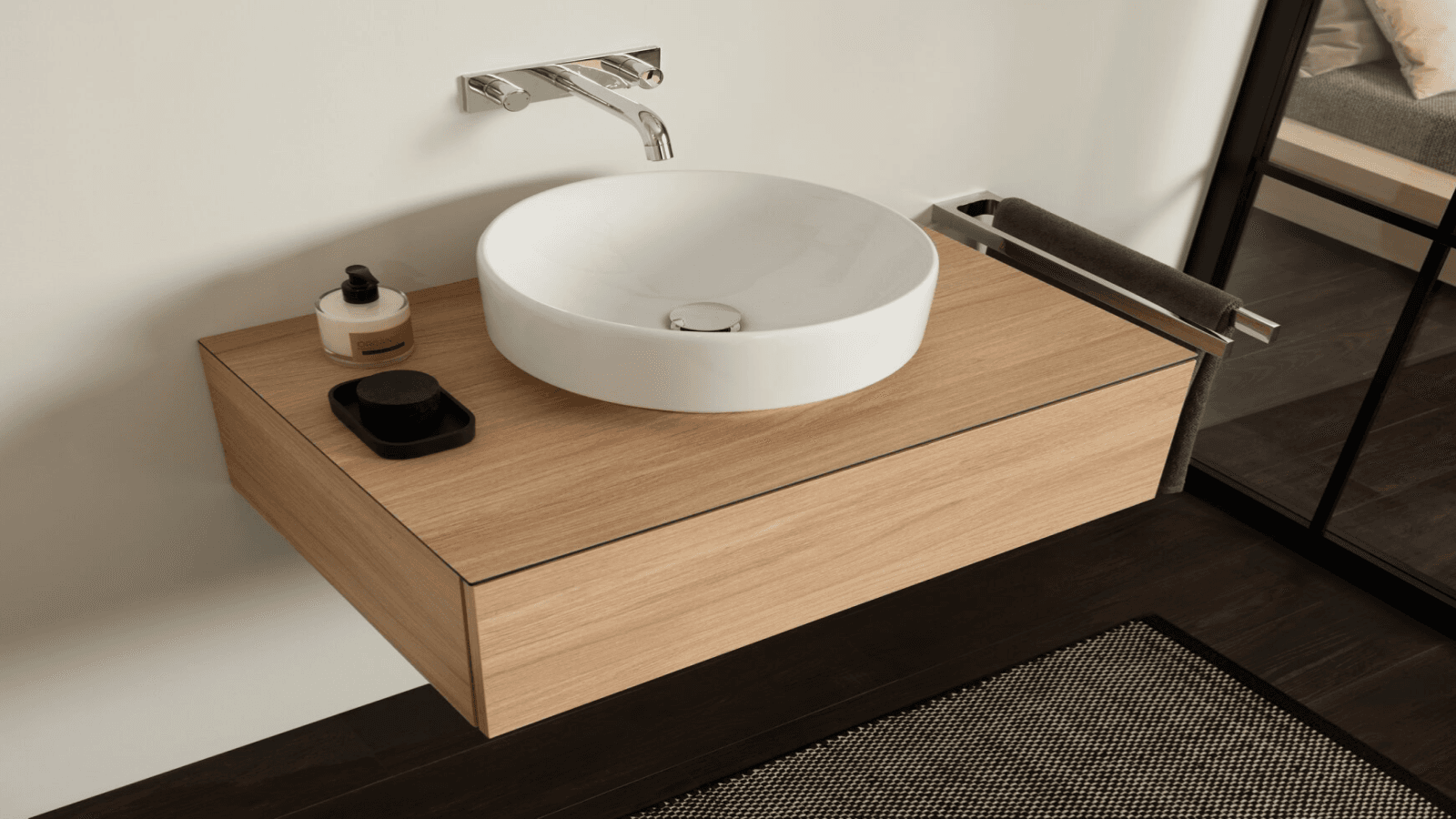 umywalka nablatowa na szafce pod umywalkę z serii Variform Geberit umywalka nablatowa na szafce pod umywalkę z serii Variform Geberit